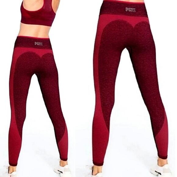Victoria's Secret PINK Seamless Sculpt Leggings Red Ombre Small - Picture 10 of 10